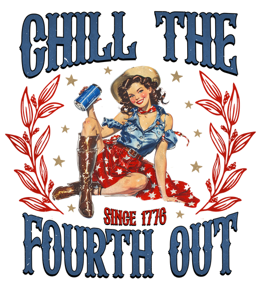 Chill The 4th Out Pin Up Tee
